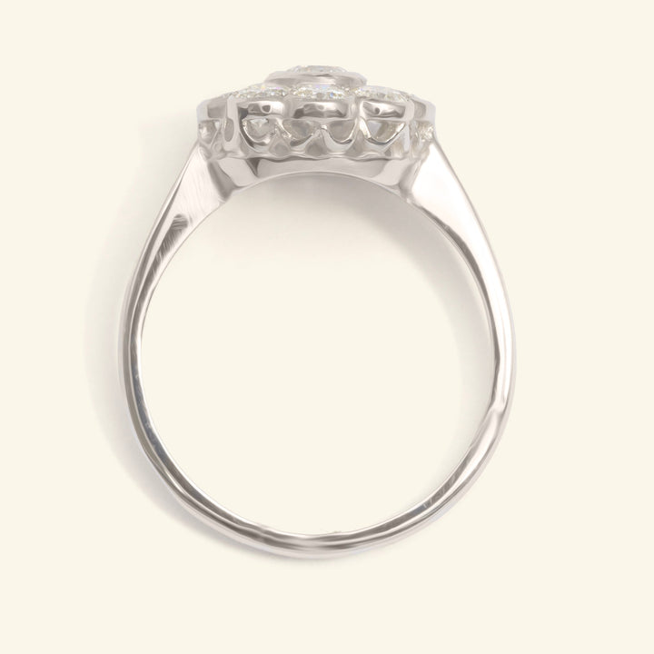 Edwardian Style 1.05 Carat Diamond Daisy Cluster