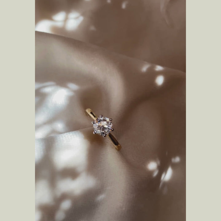 The Lily Engagement Ring - 1.06 Carat Old European Cut Celeste Diamond®