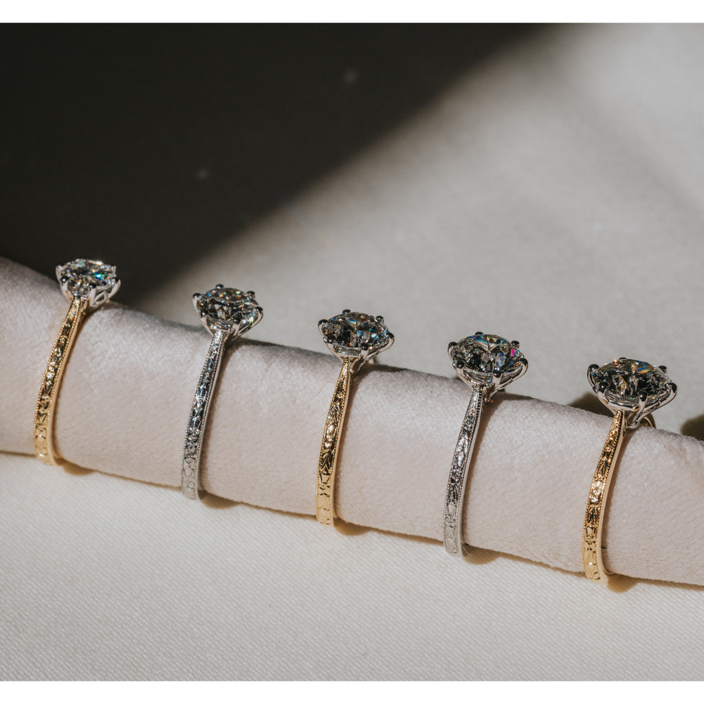 The Orange Blossom Engagement Ring - Old European Cut Celeste Diamonds®